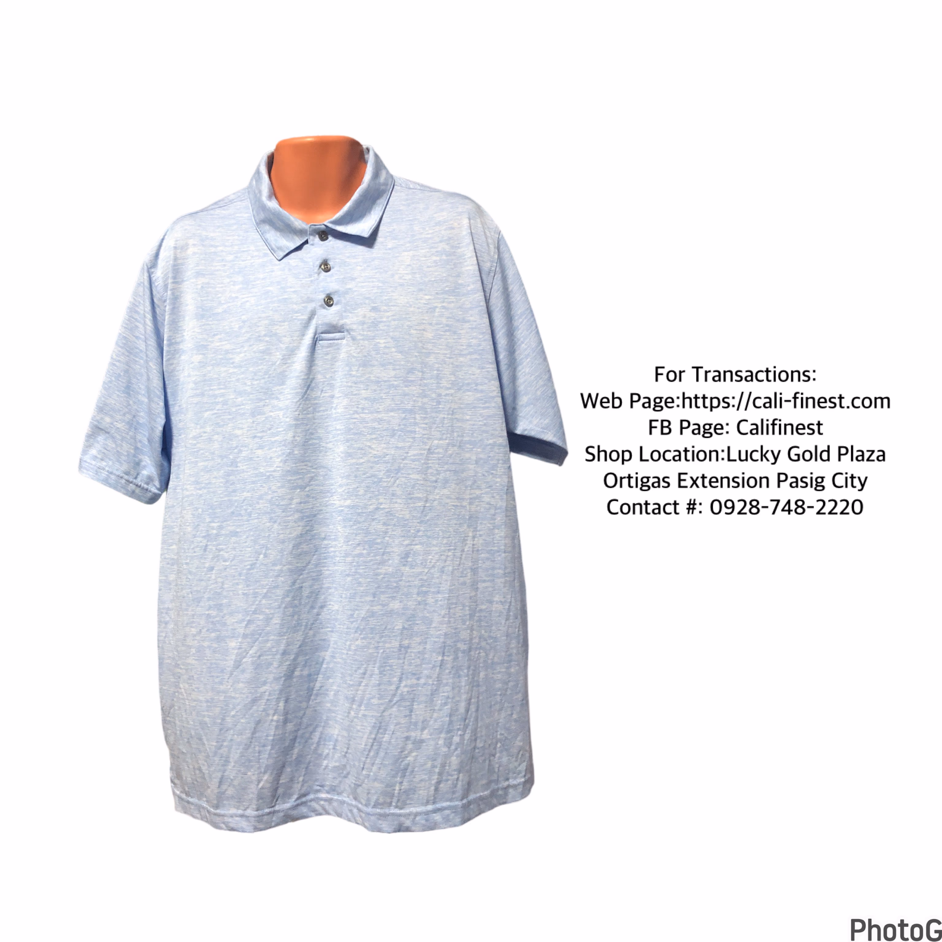 Bolle Mens Polo Short Sleeve Light Blue XXL