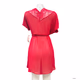 Brandnew Linea Donatella Juliet Lace-Trimmed Chiffon Wrap Robe Red Size S/M