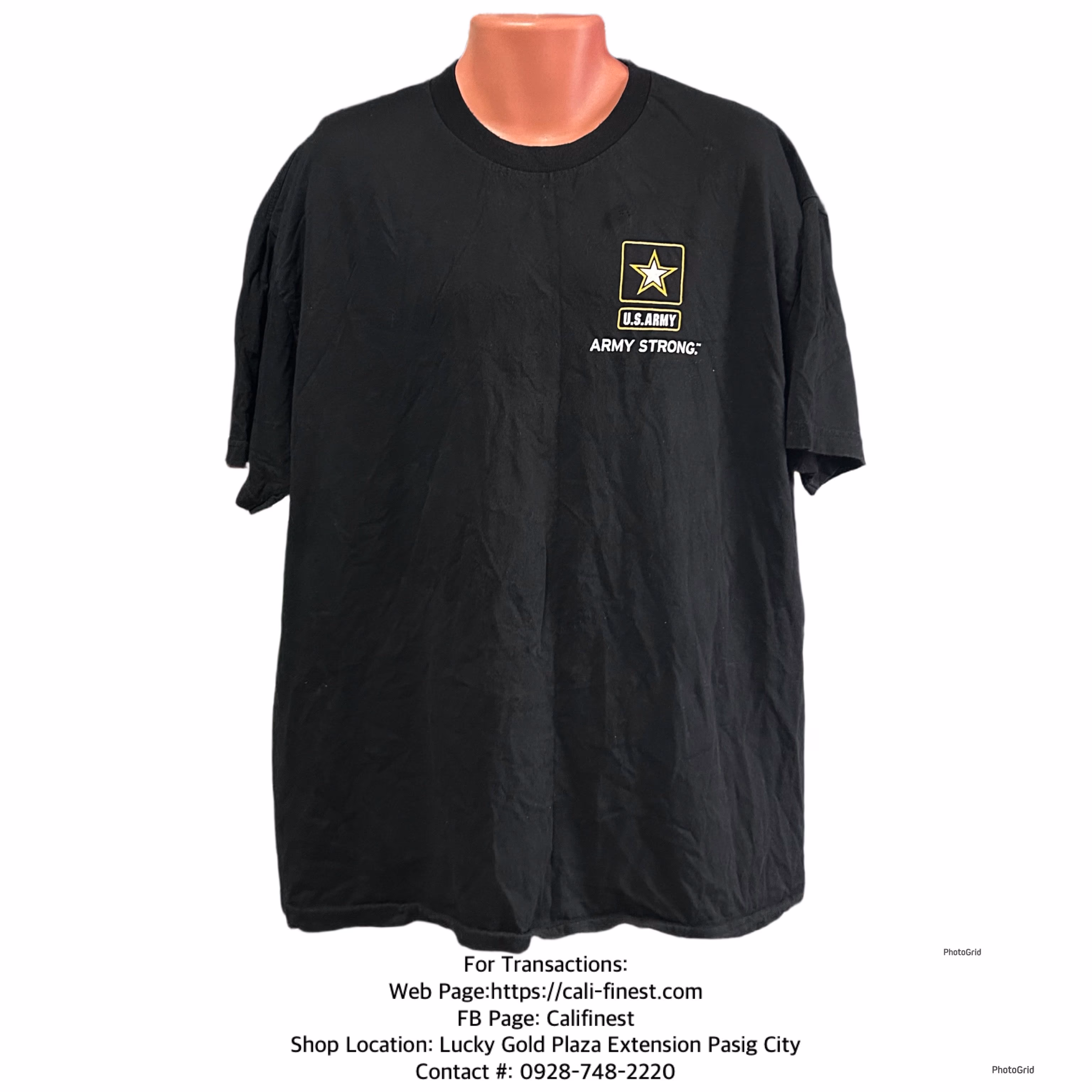 Murina US Army Army Strong Black Tshirt for Mens