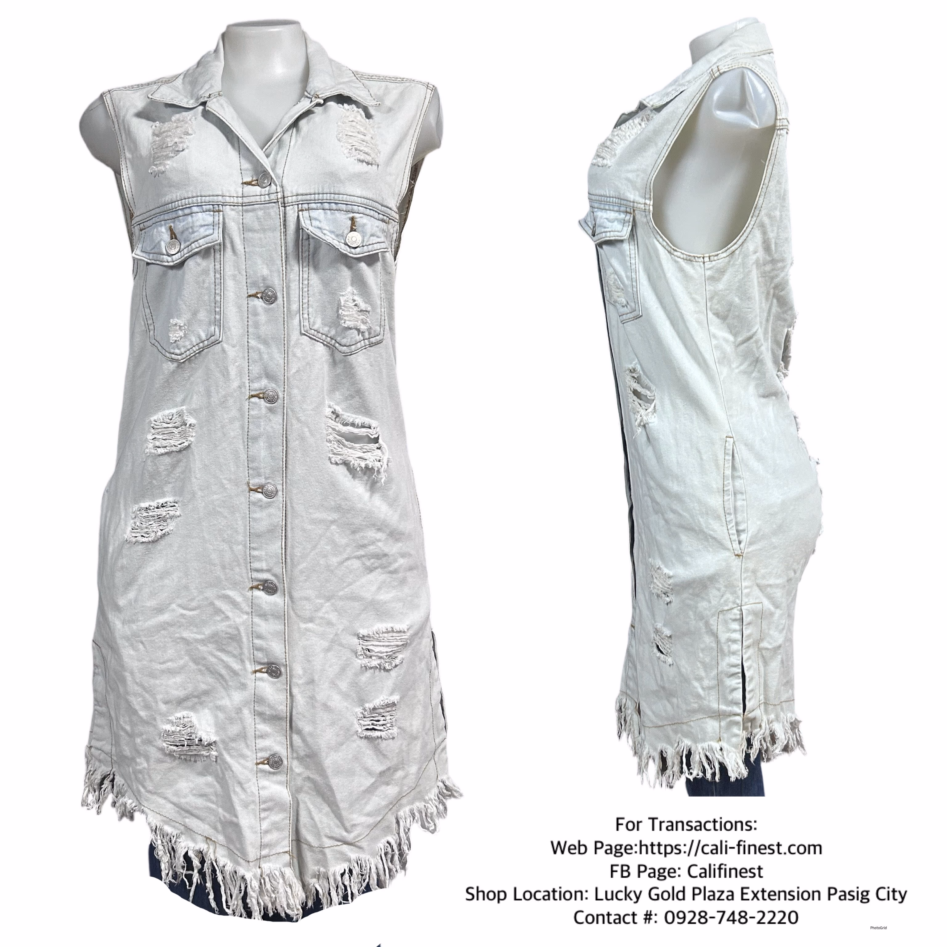 Highway Jeans New Distressed Denim Dress Size Medium for Womens