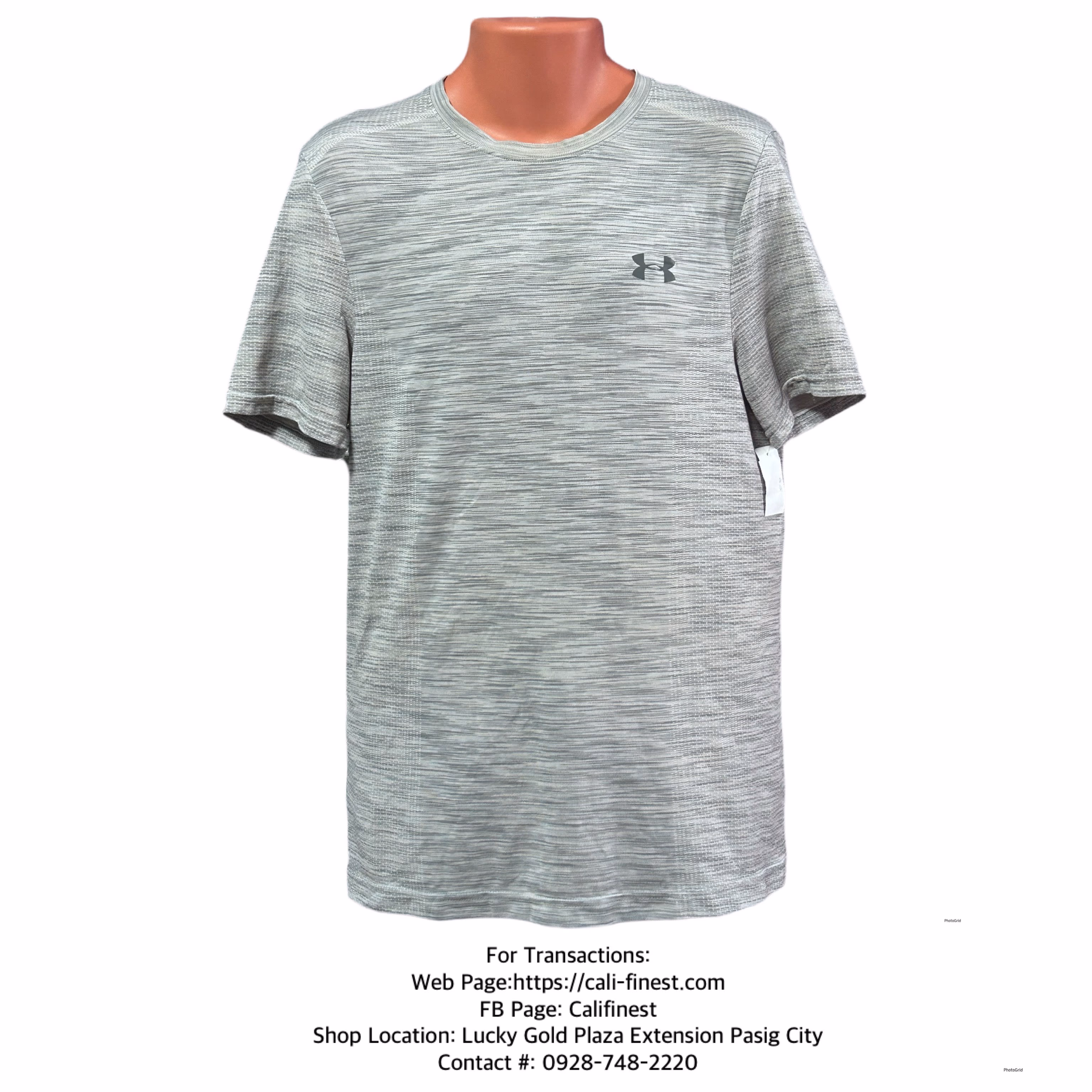 Under Armour Gray Fitted Heatgear Short Sleeve T-shirt for Mens