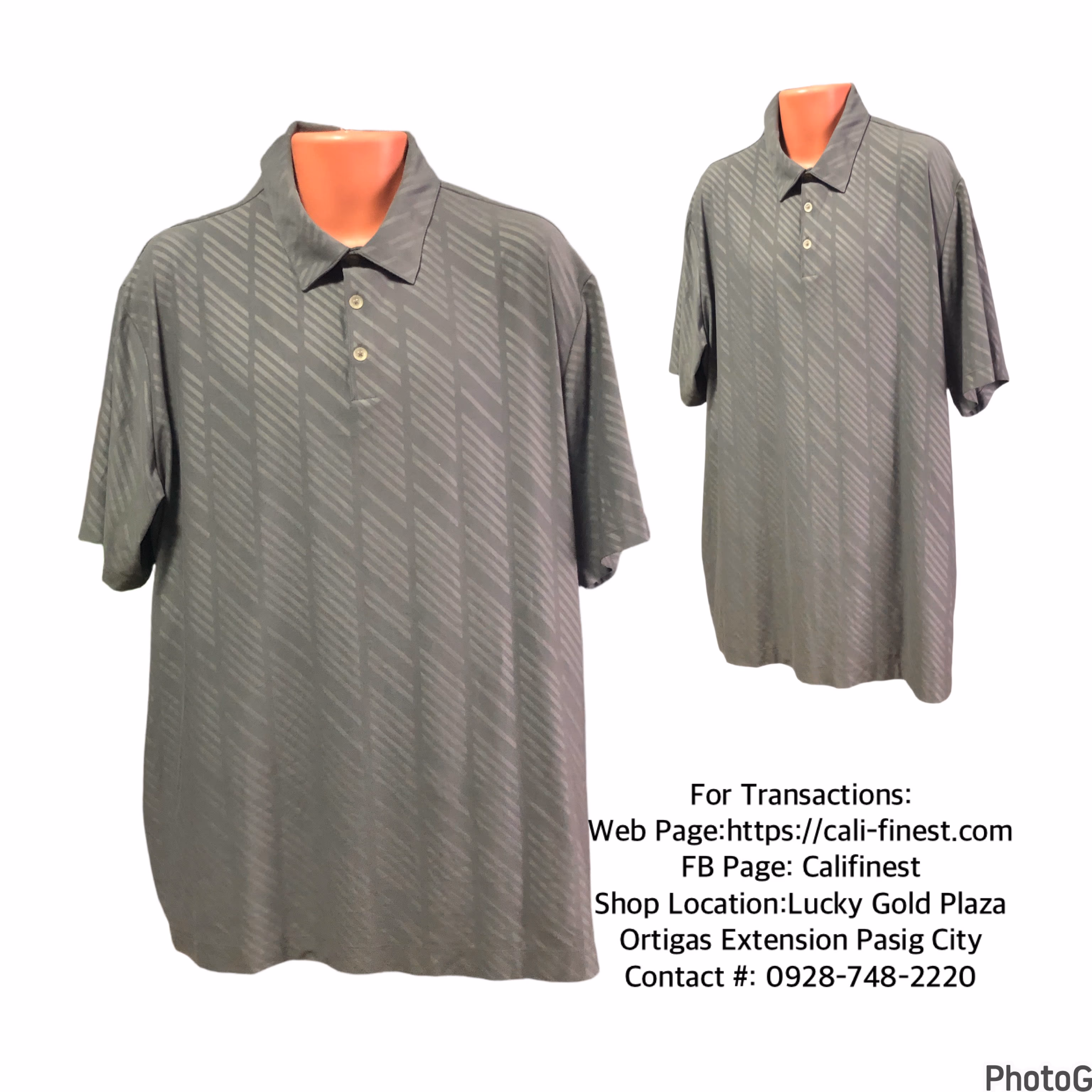 Nike Golf Tour Performance Dri -Fit Polo Shirt Gray XL 