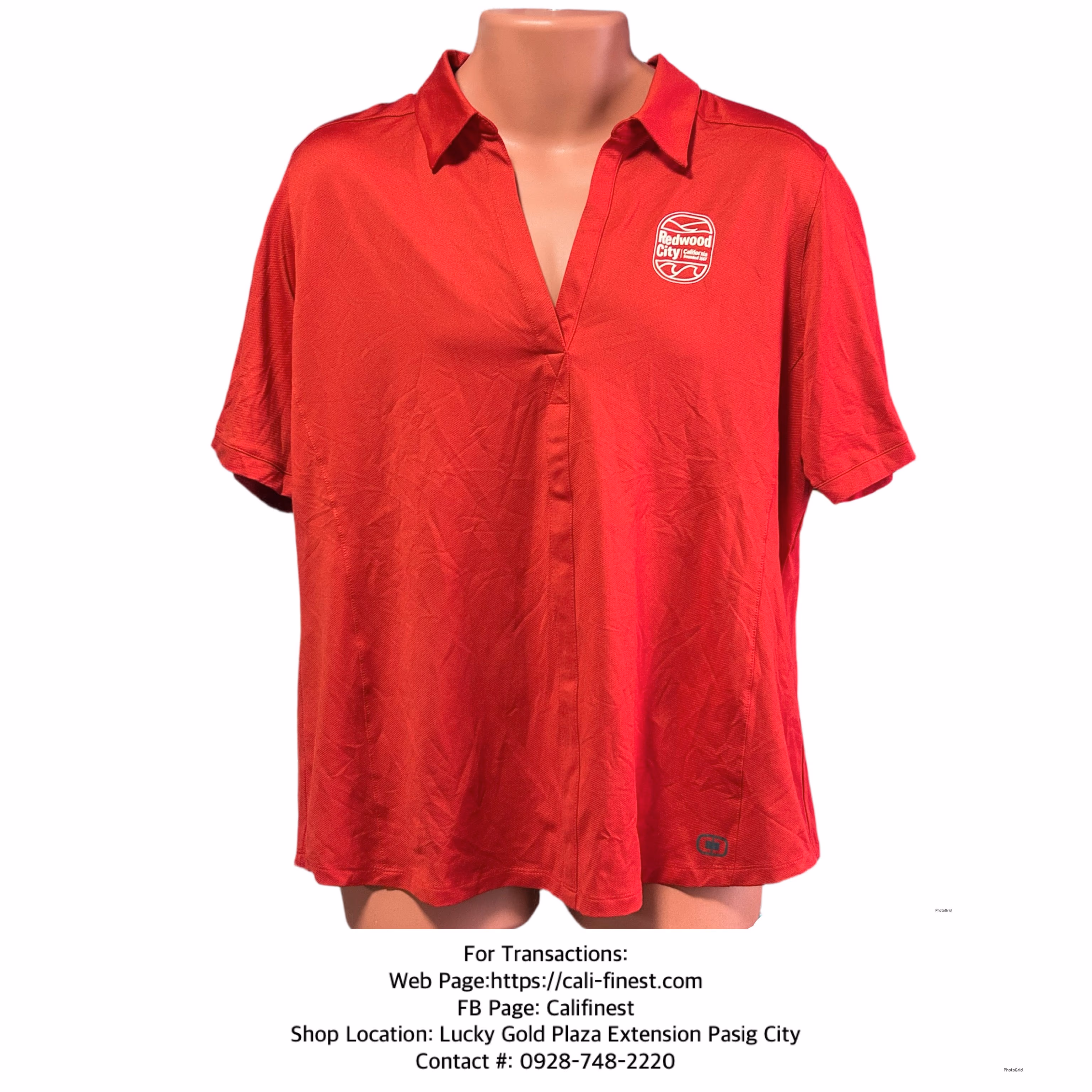 Ogio Redwood City Men’s Red Short Sleeve Polo Shirt