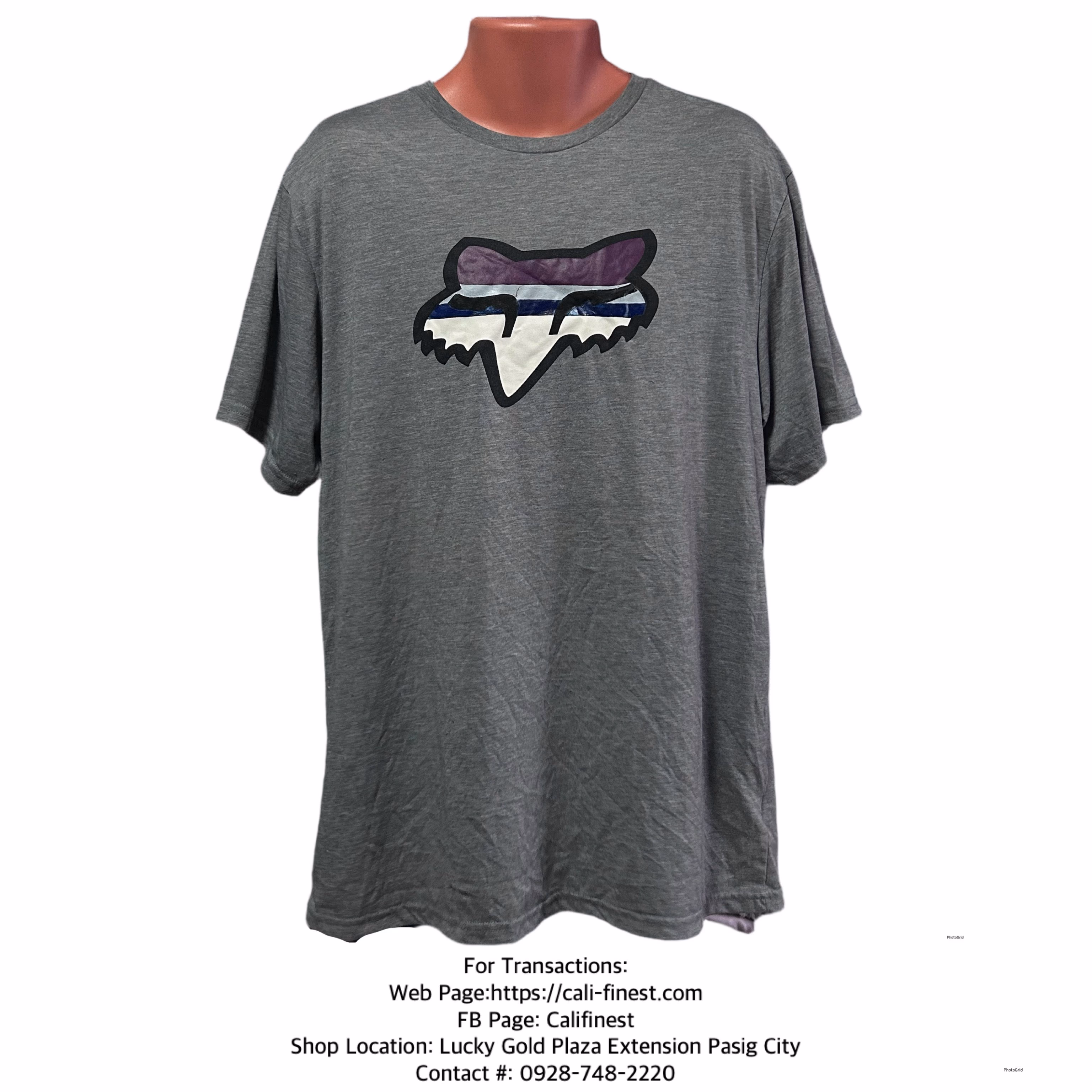 Fox Racing Mens Gray Head Strike Tech T-shirt