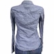Converse Women’s Long Sleeve Striped Blue Polo Shirt