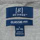George Men’s Classic Fit Gray Long Sleeve Polo Shirt