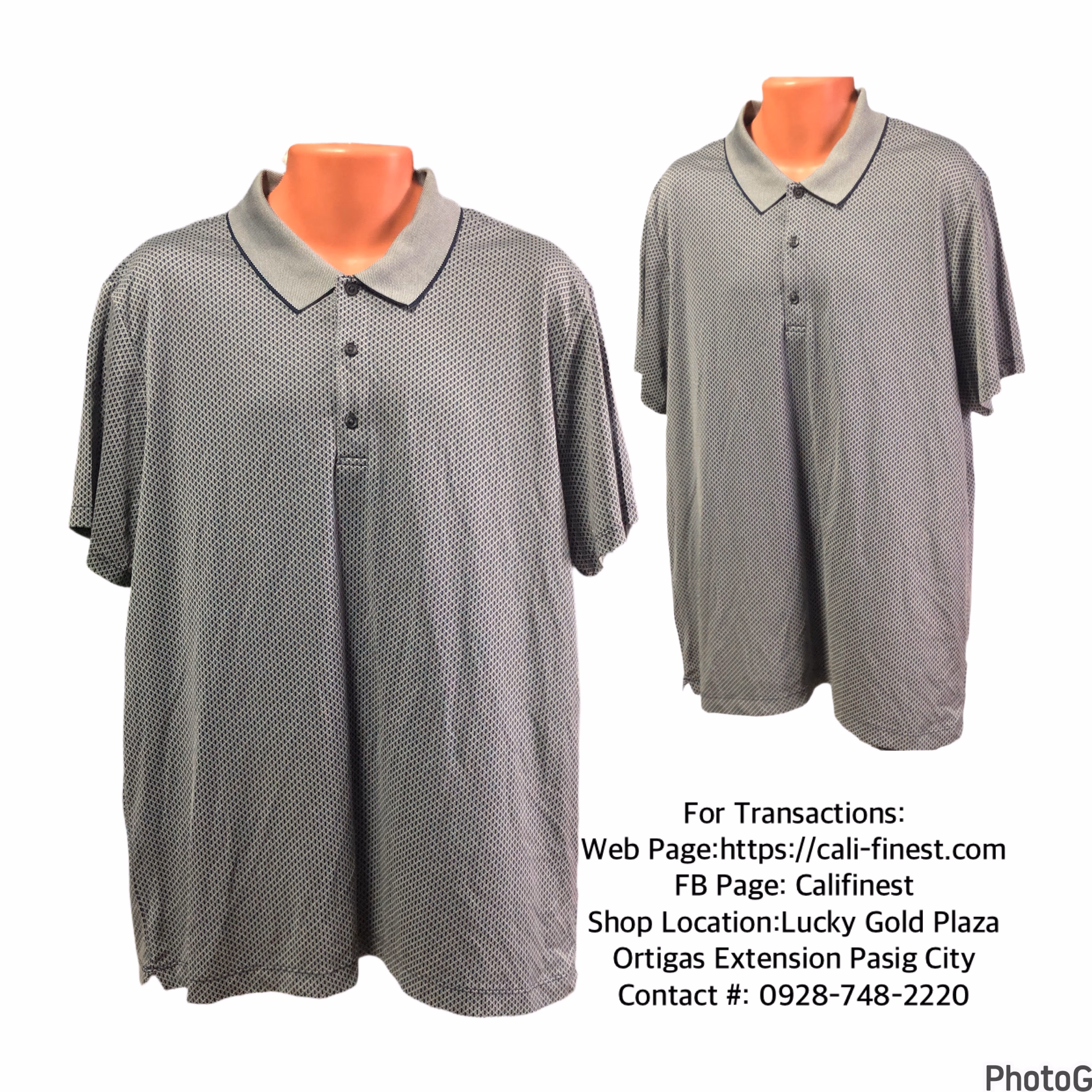 Perry Ellis Men Polo Short Shirt XL  