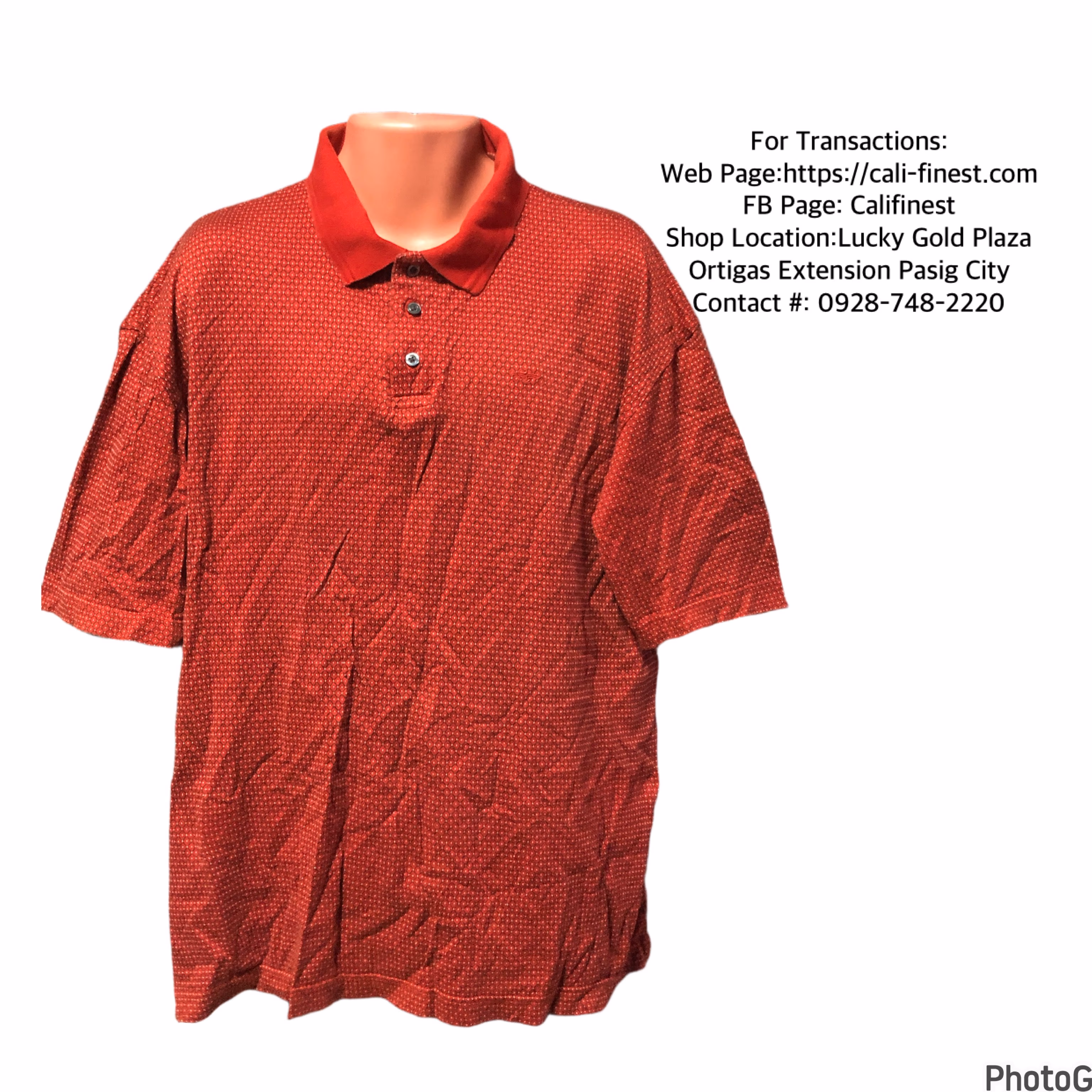 Dockers Men Polo Shirt Red XL 