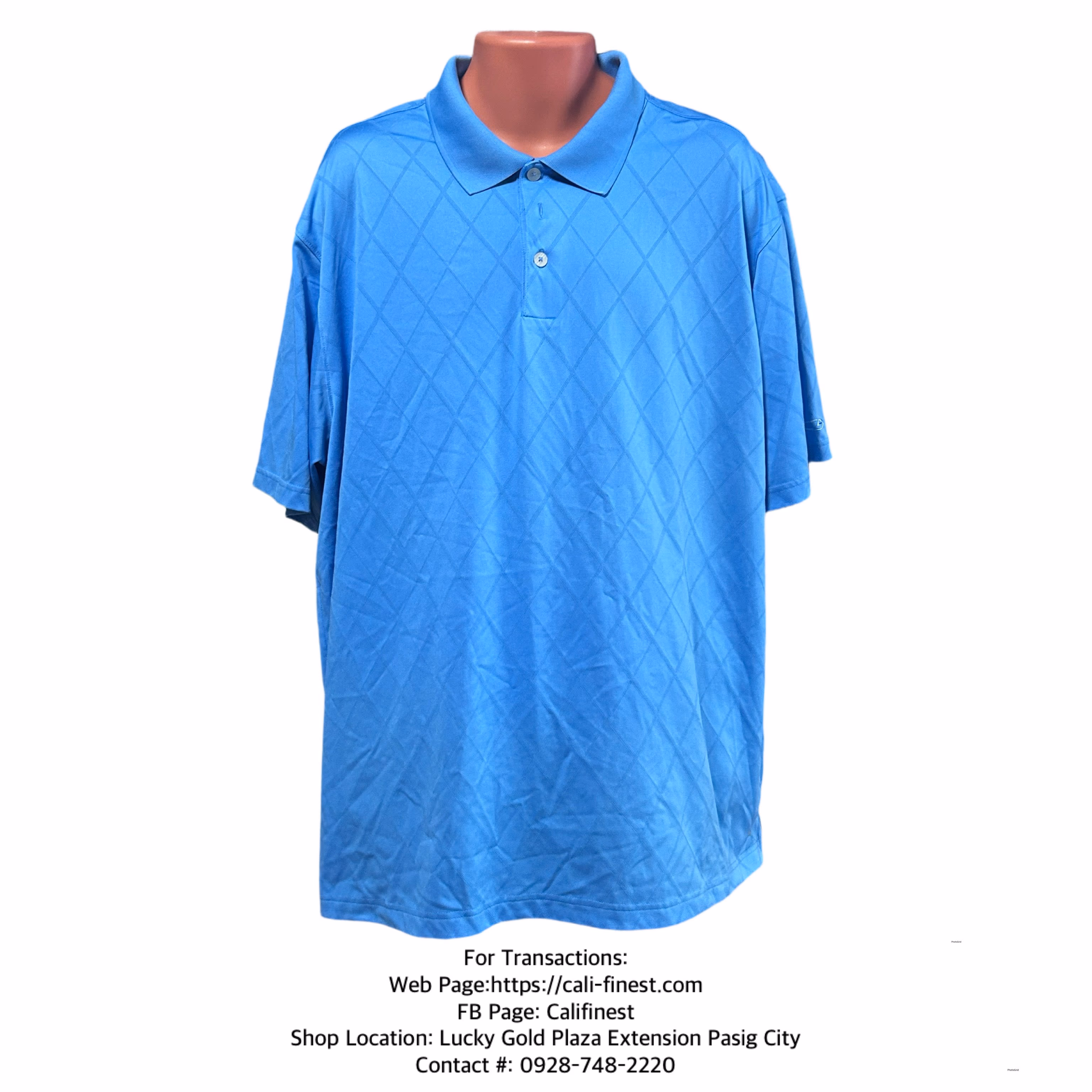 Champion Golf Blue Polo Stretchable Shirt for Mens Size XXL