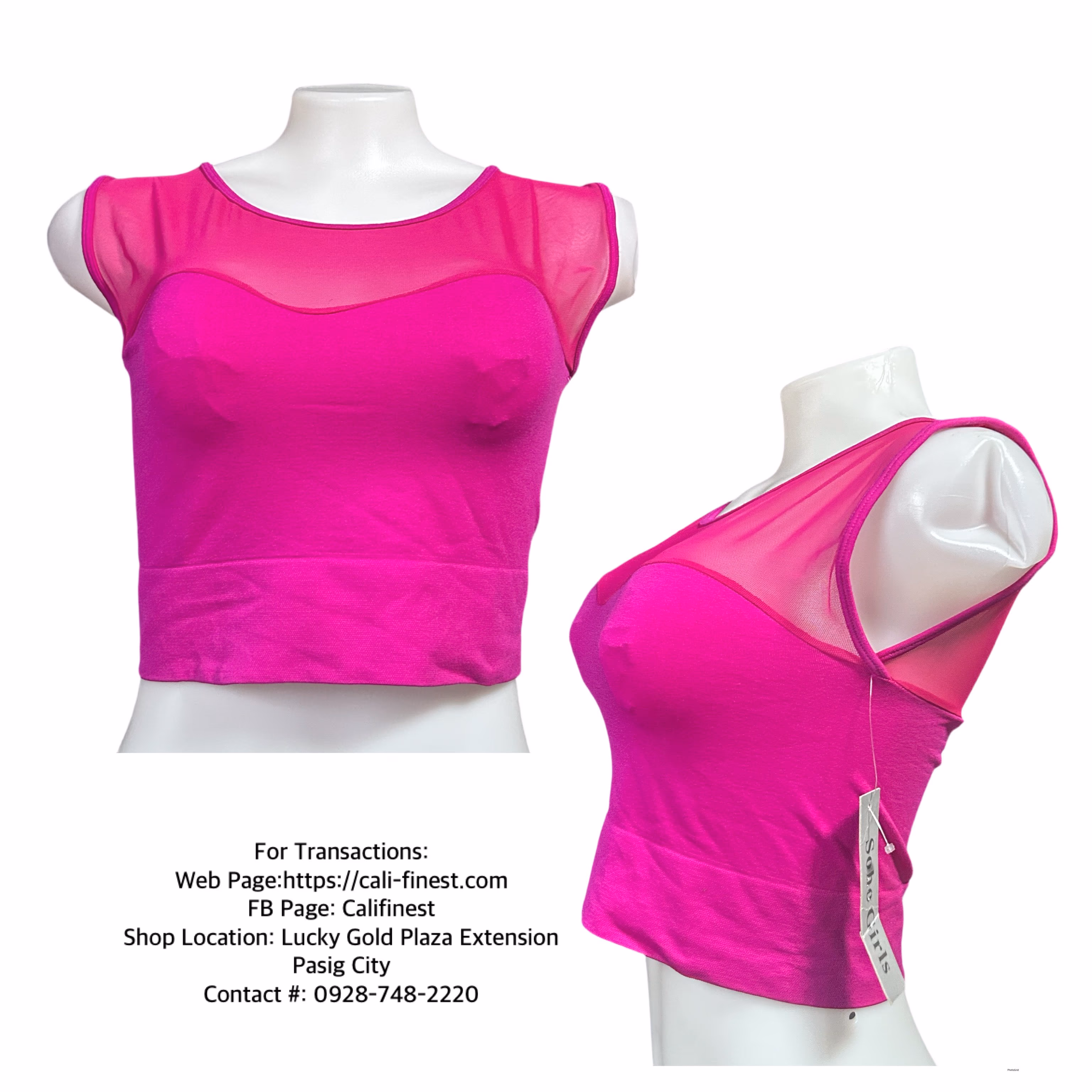 Soho Girls Women’s Pink One Size Fits All Cropped Top
