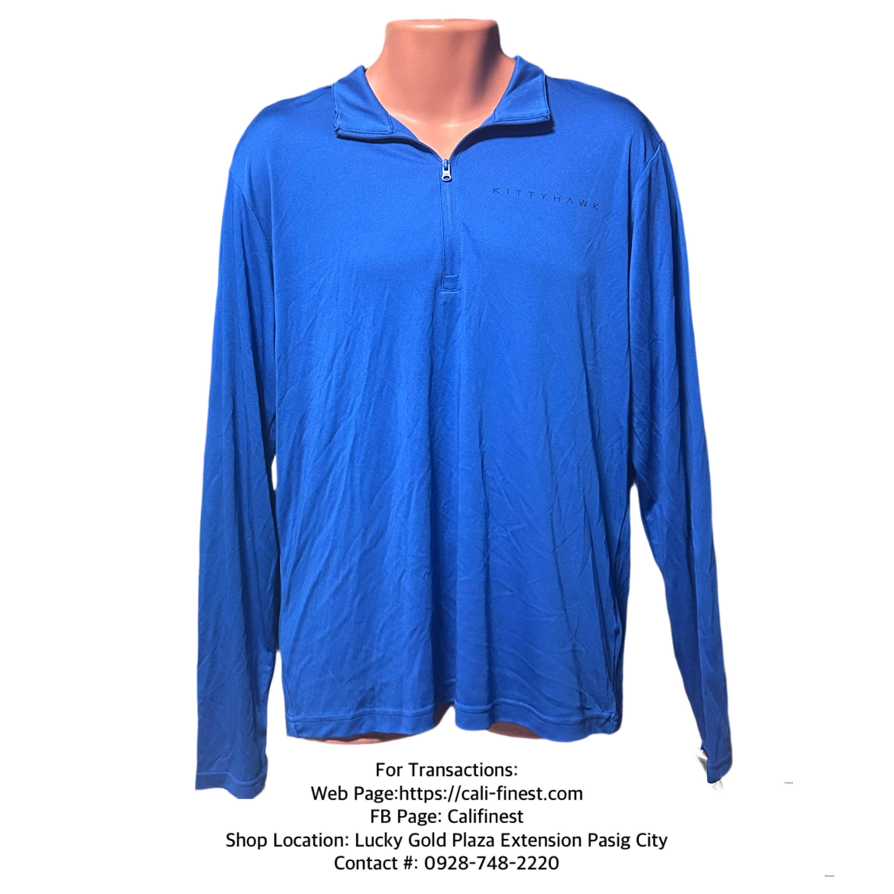 Sport Tek Blue 1/4 Zip Pullover Long Sleeve for Mens
