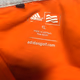 ADIDAS Golf Polo Shirt Orange Gray Graph Equalizer Climalite For Men XL
