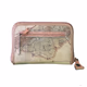Allan Edward Map Leather Trim Wallet