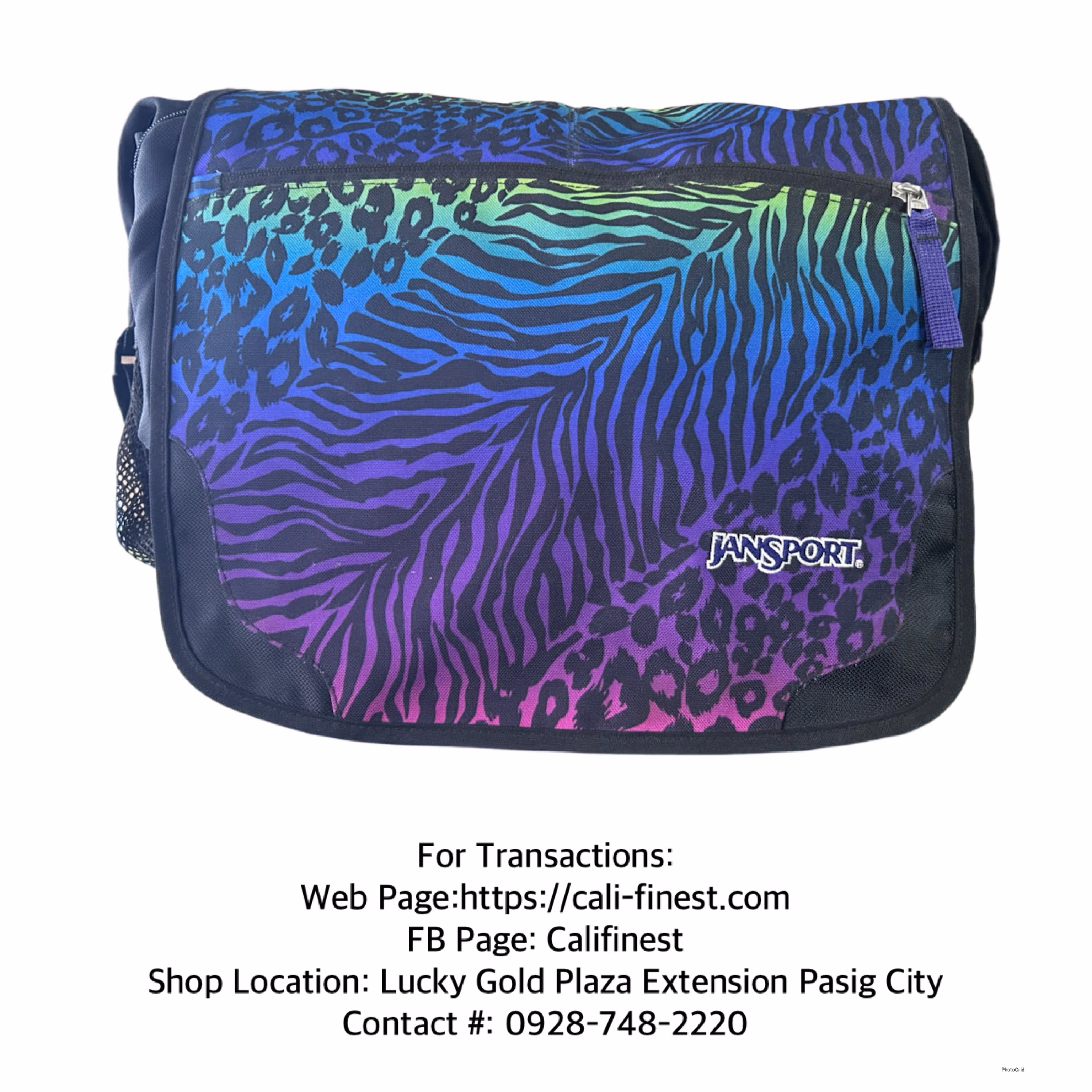 Jansport Multicolor Animal Crossbody Laptop Bag