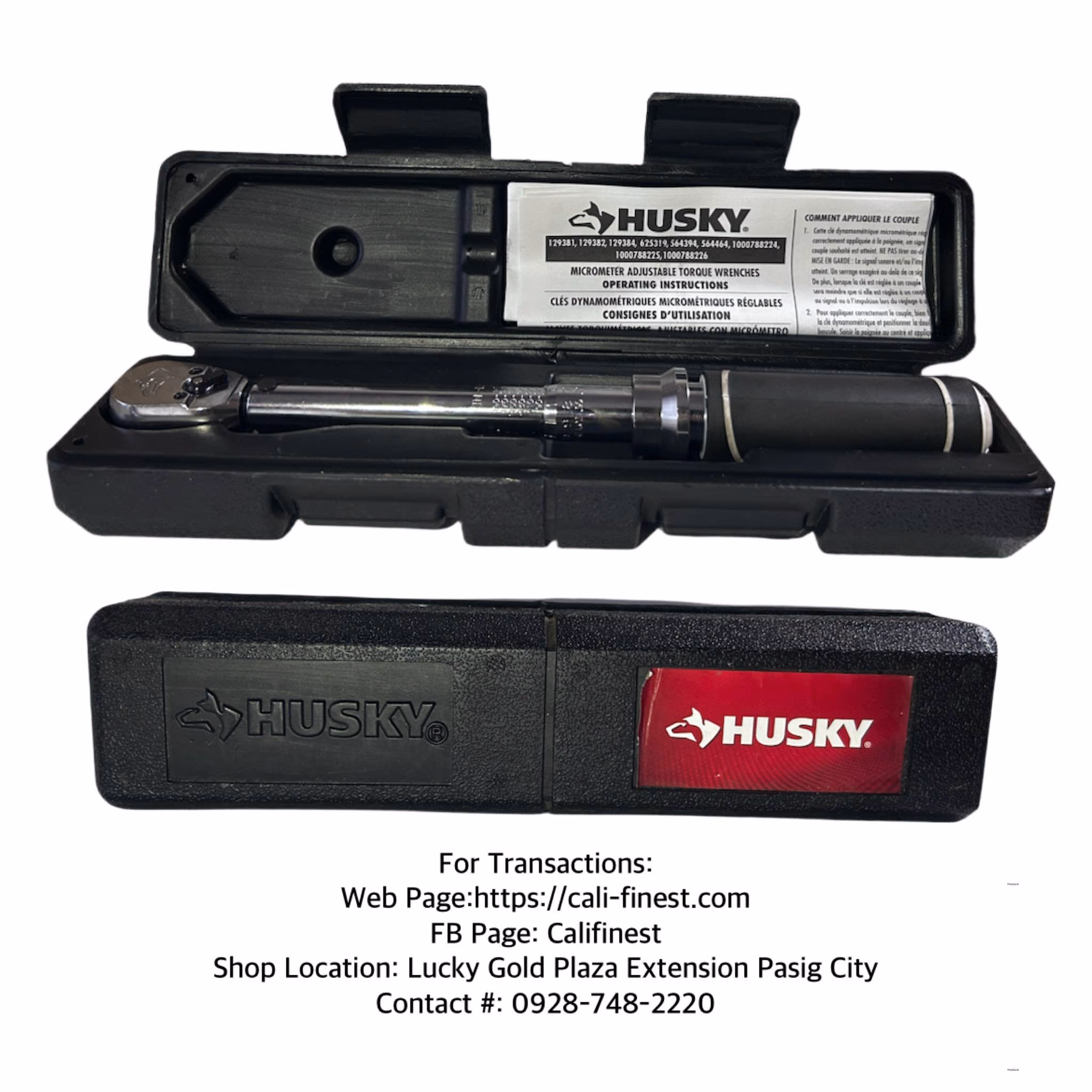 Husky 1/4” Drive Torque Wrench 40-200 in Lbs 625319 
