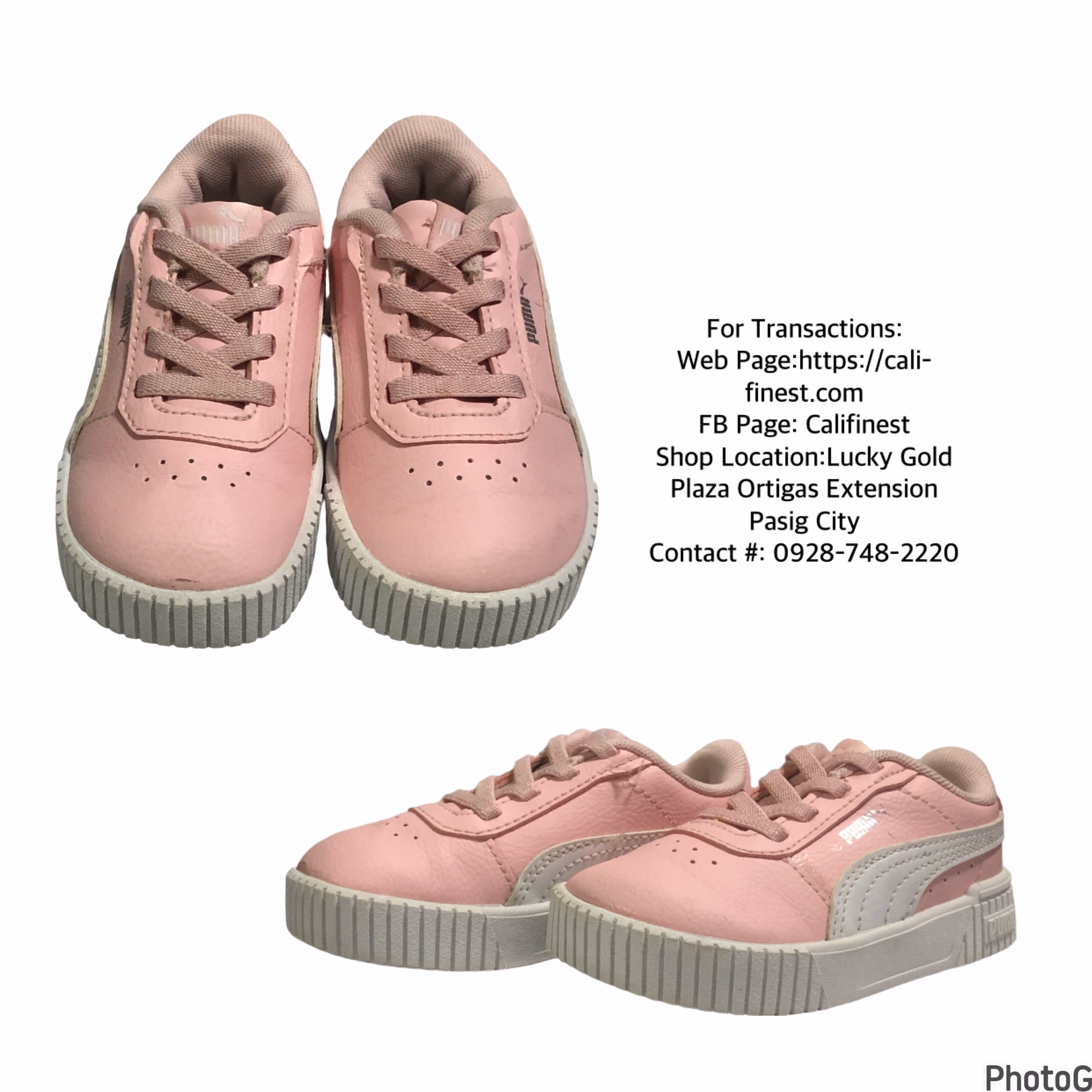 Puma Girls Carina Slip On White and Pink Sneaker for Girls Kid