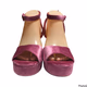French Connection Velvet Taryn Pink Platform Heels for Womens