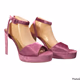 French Connection Velvet Taryn Pink Platform Heels for Womens