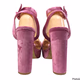 French Connection Velvet Taryn Pink Platform Heels for Womens