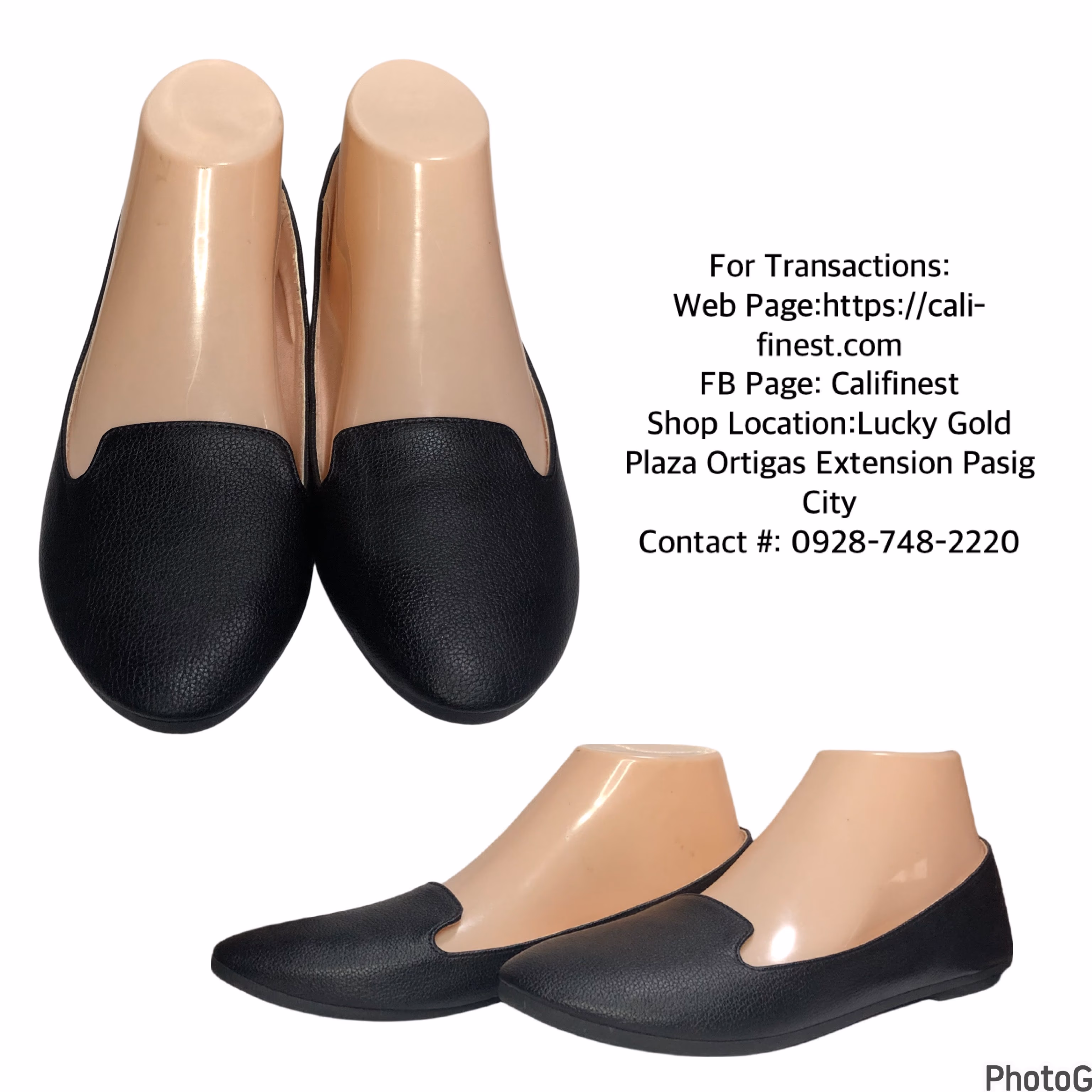 Forever Comfort Black Leather Flat Sandals for Womens