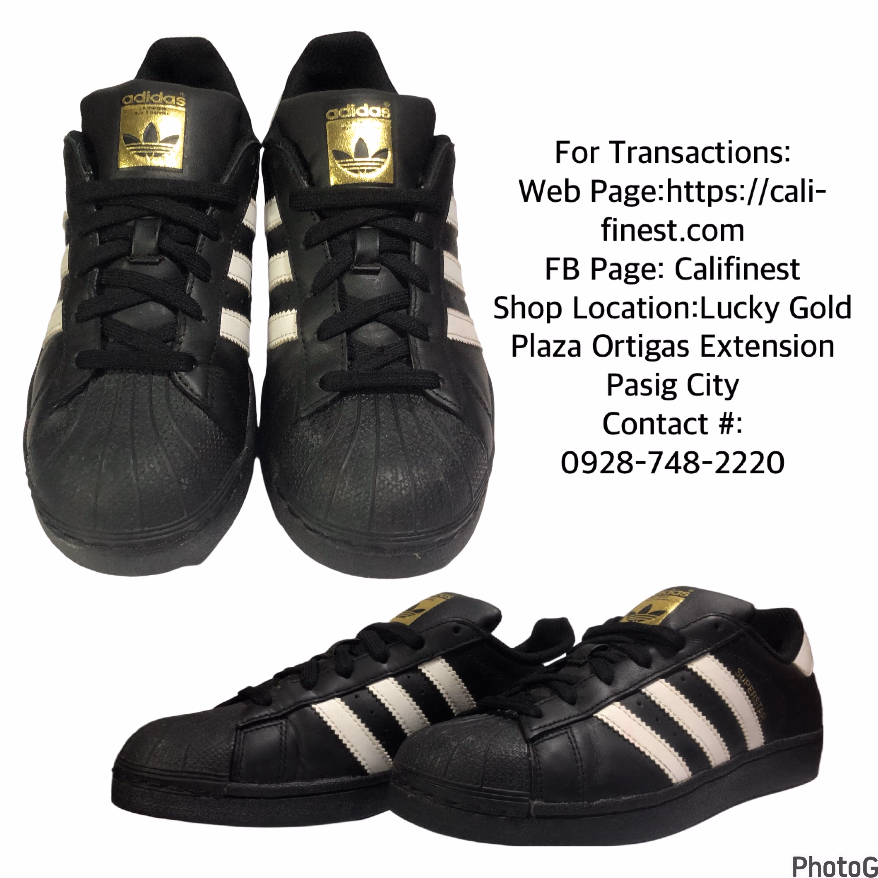 Adidas Superstar Black Classic Shoe in Black for Mens