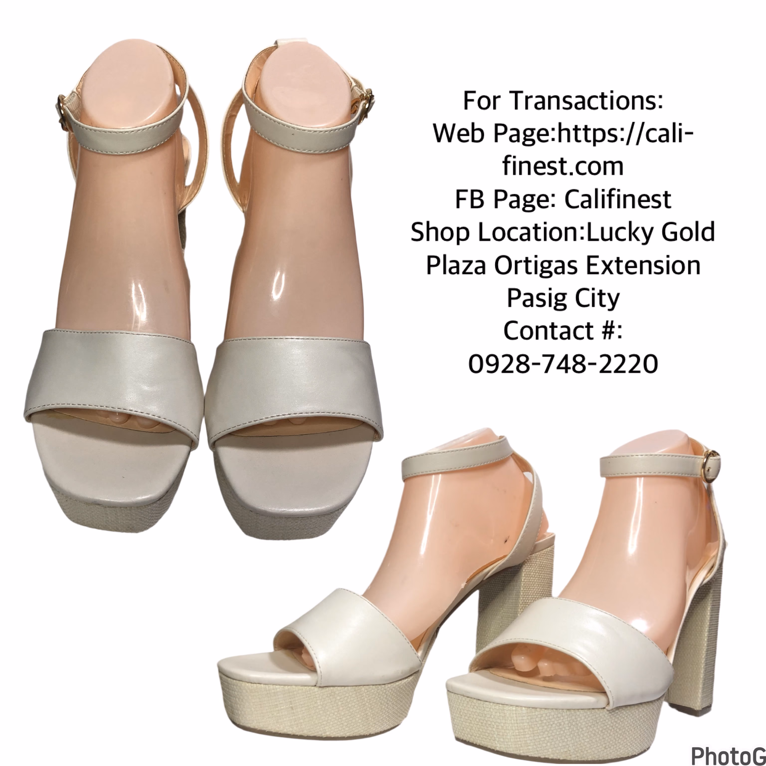 Guess Los Angeles Womens Crème High Heeled Sandals