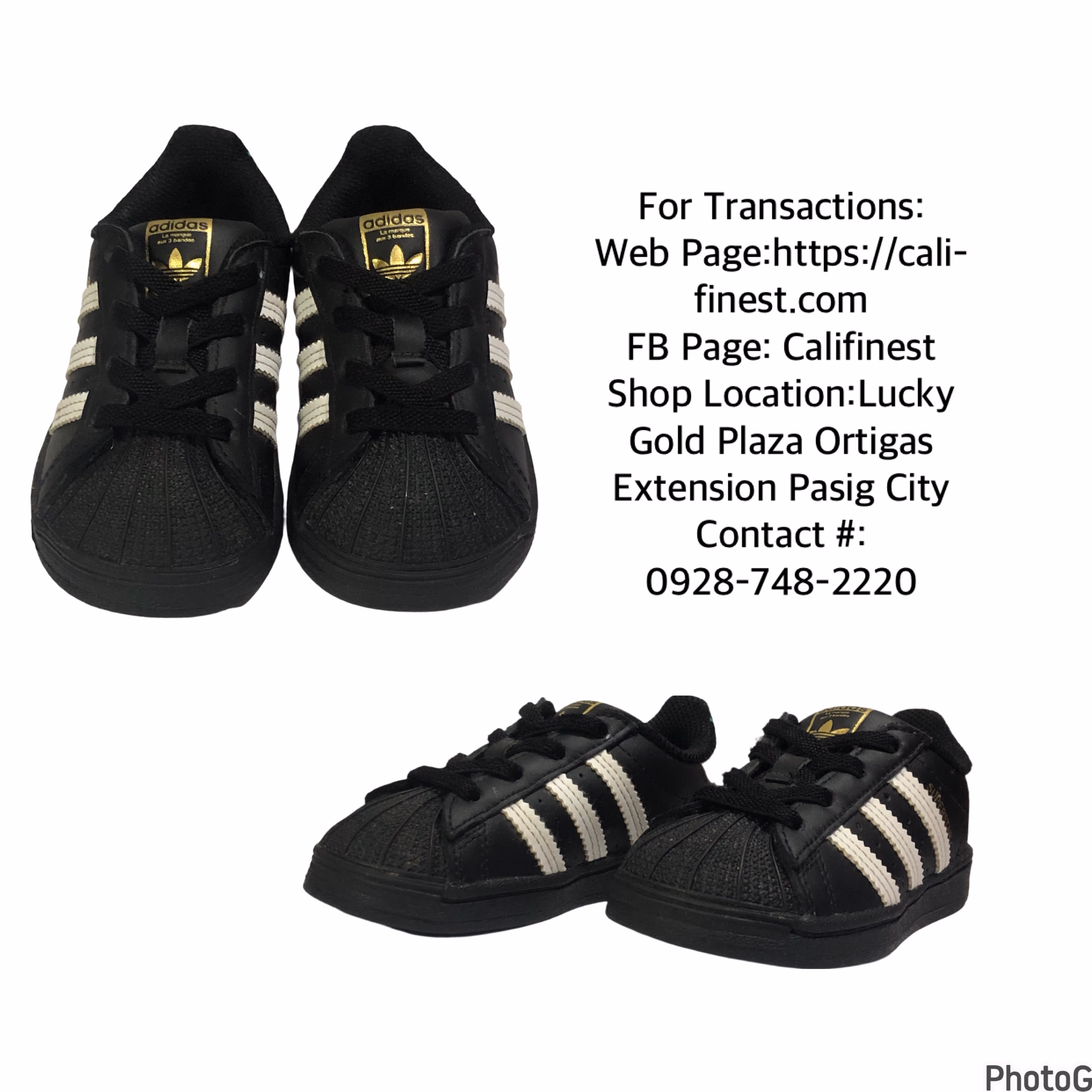 Adidas Superstar Slip On Black Shoes for Kids