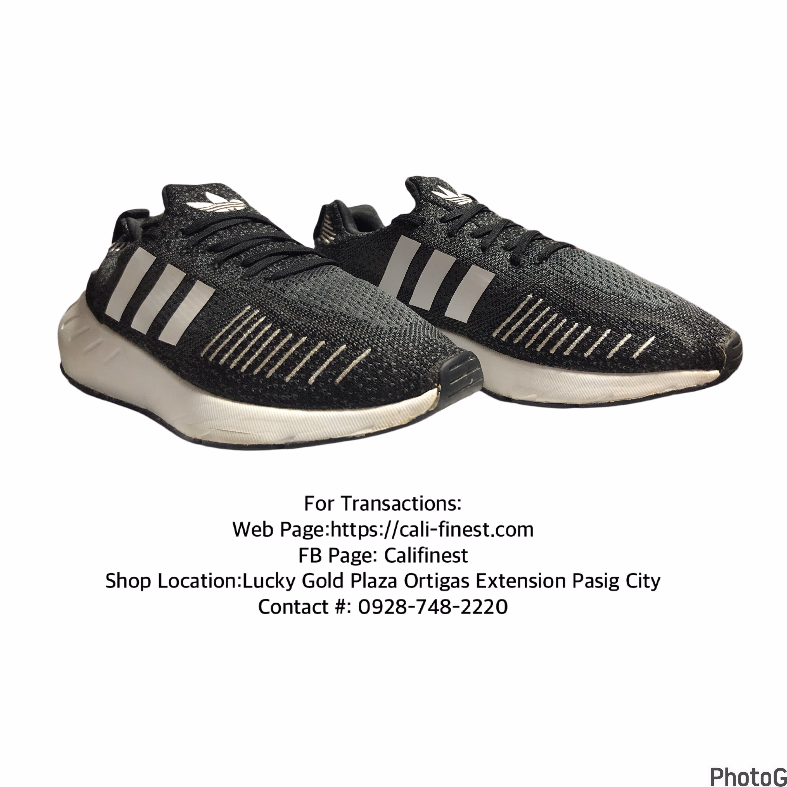 Adidas Swift Run 22 Shoes sneakers Black/White   S#771 