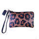 COACH Corner Zip Wristlet for Women Leopard Print Brown