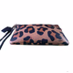 COACH Corner Zip Wristlet for Women Leopard Print Brown
