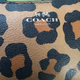 COACH Corner Zip Wristlet for Women Leopard Print Brown