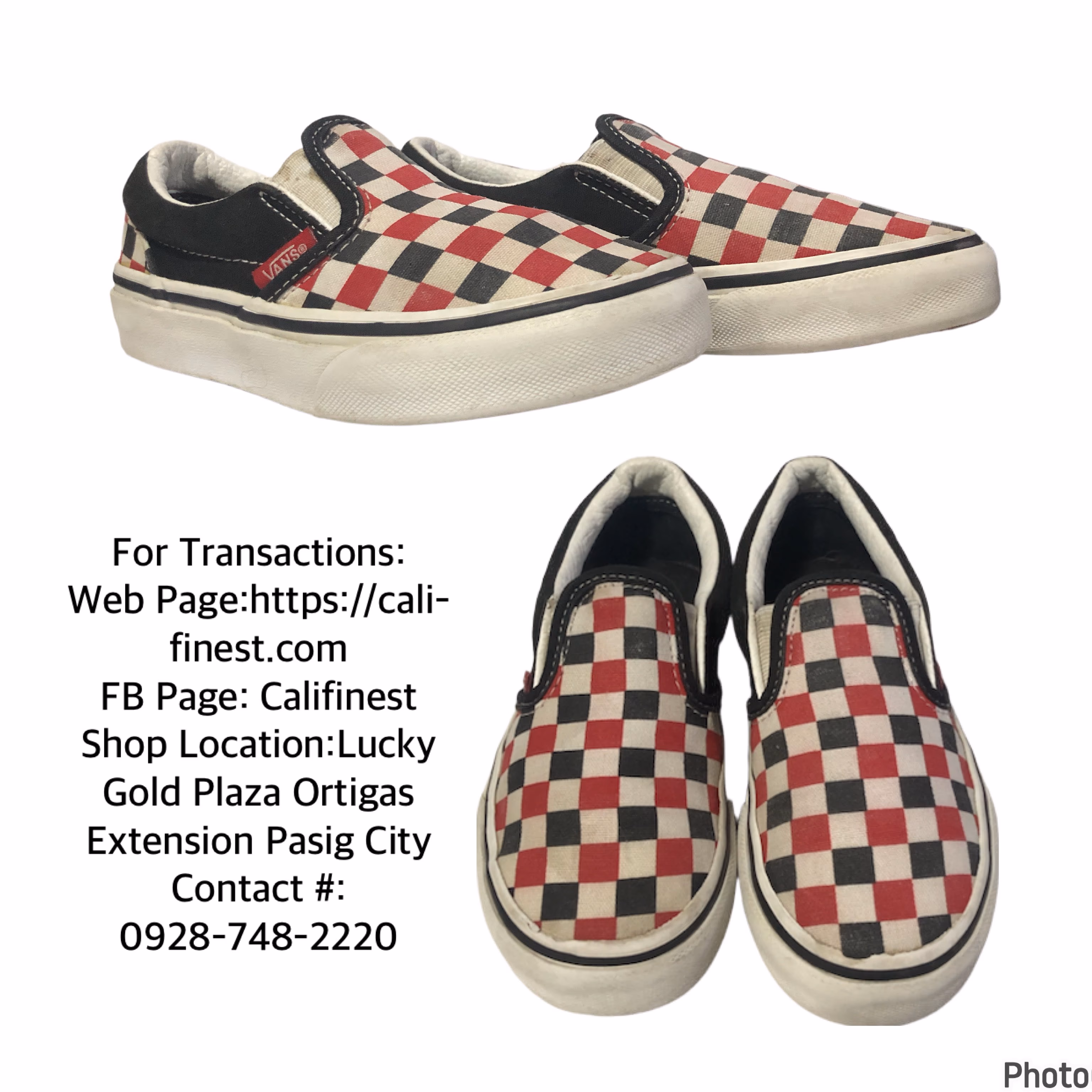 Vans checkered slip- On Sneakers For Kids 
