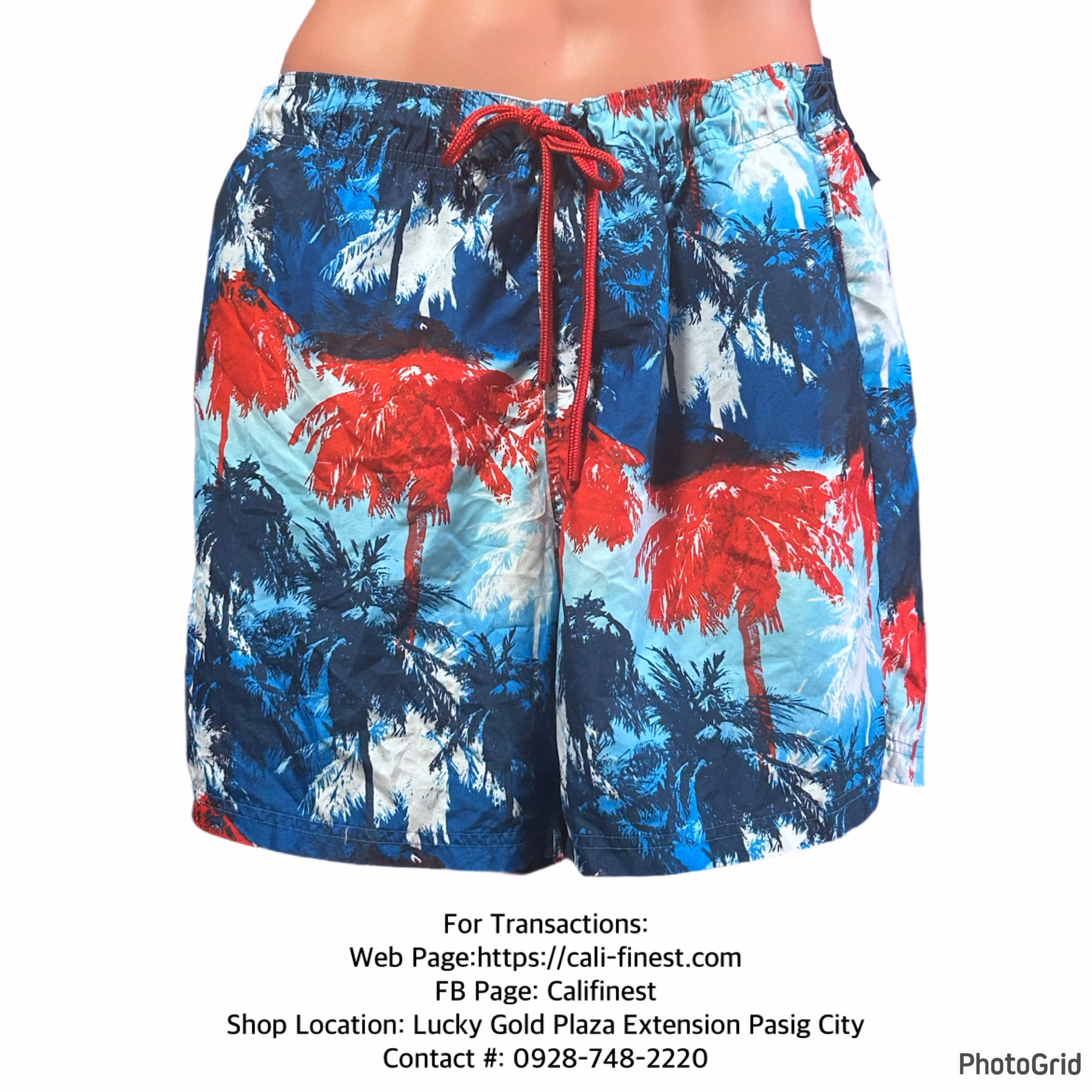 George Men’s Palm Trees Swim Trunks Short