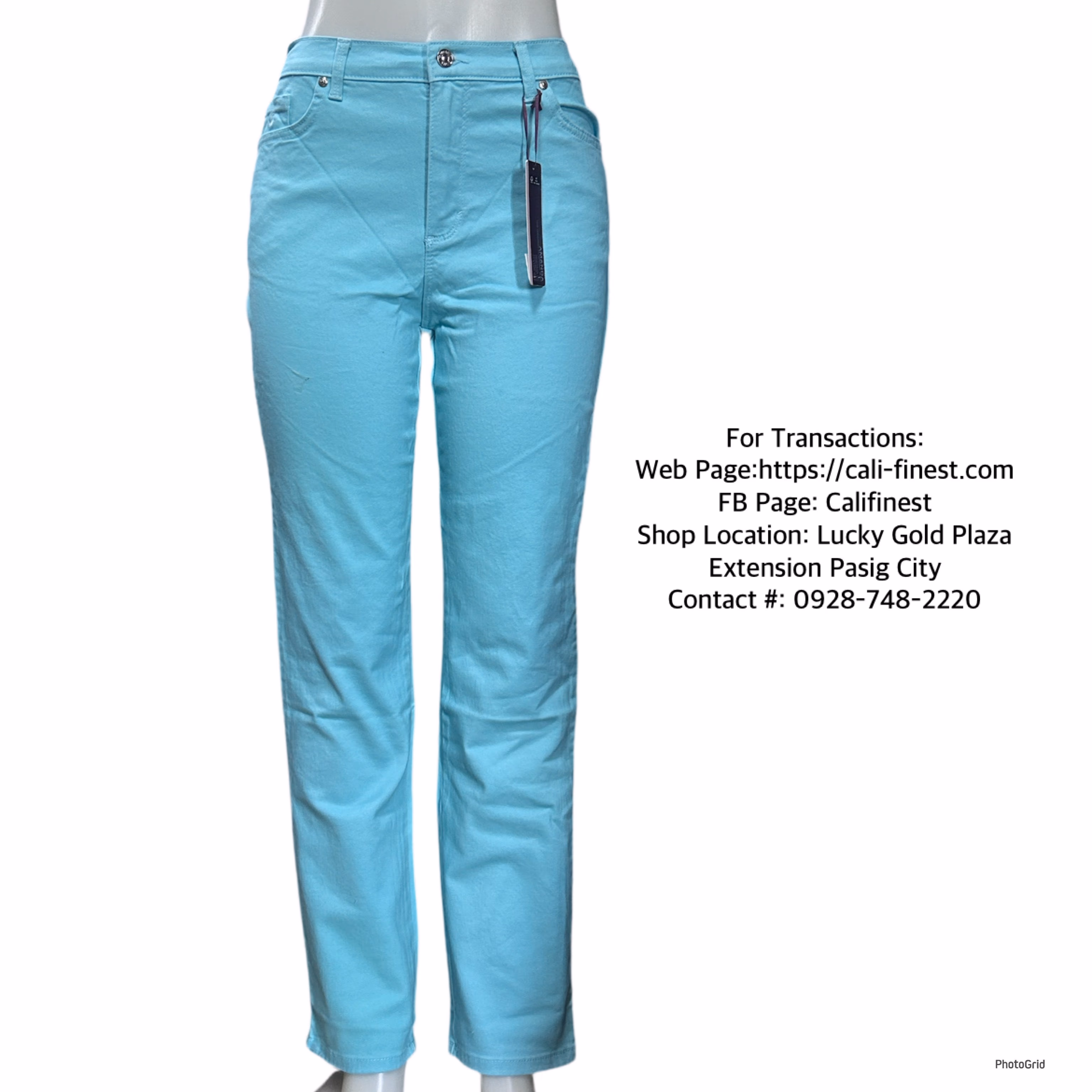 Brandnew Gloria Vanderbilt Aqua Blue Jeans Denim Classic Rise