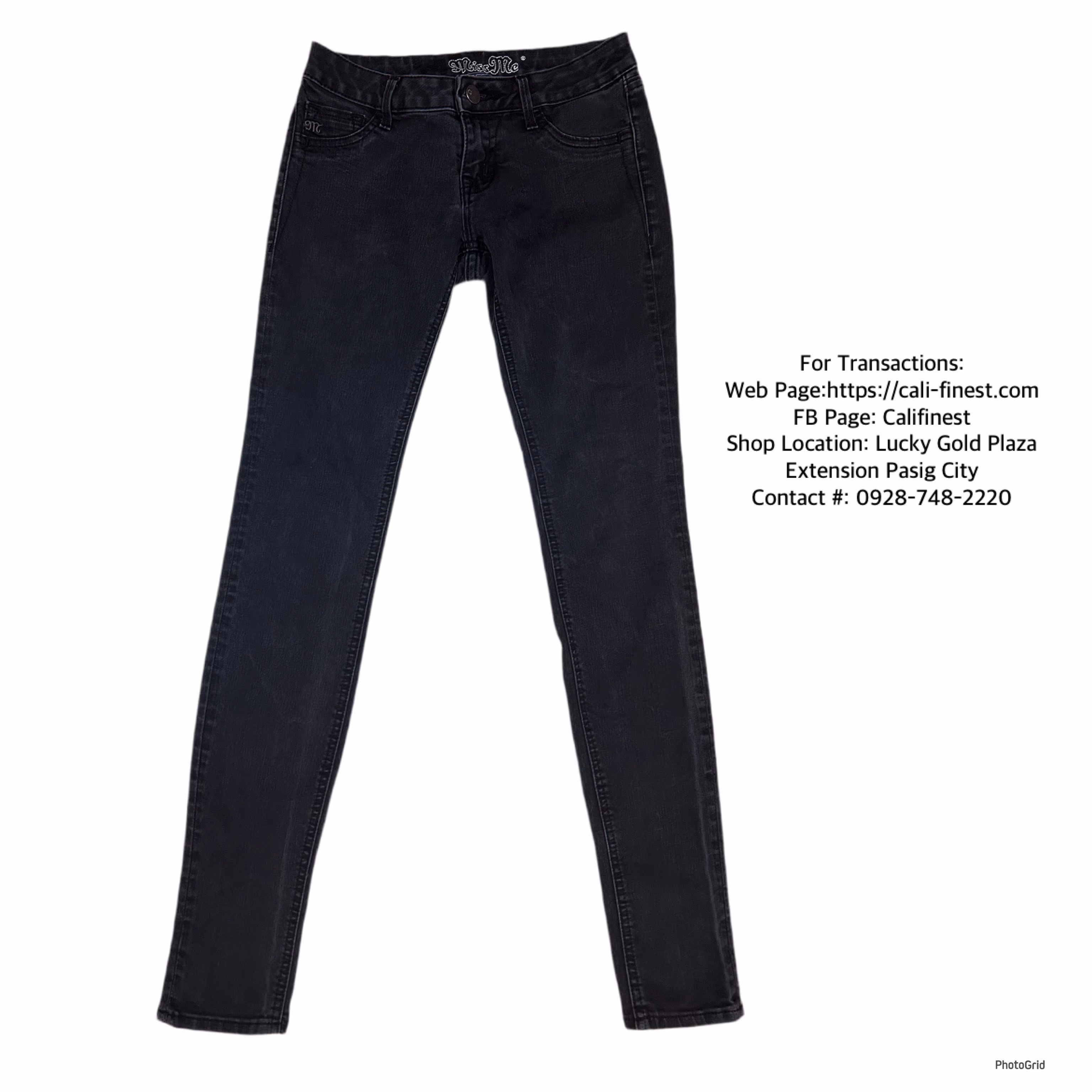 Miss me Ashley Low Rise Jegging Skinny Jeans Womens 26 Black Stretch Denim