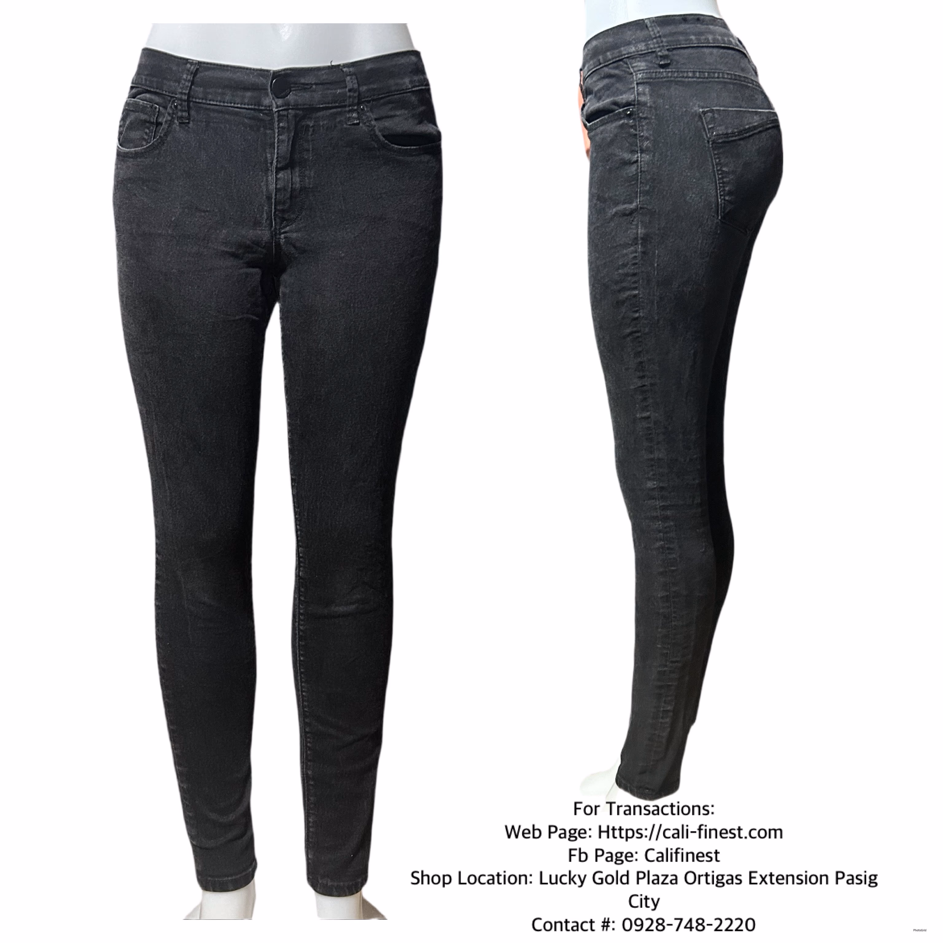 Epress Jeans Black Mid Rise Legging for  Womens