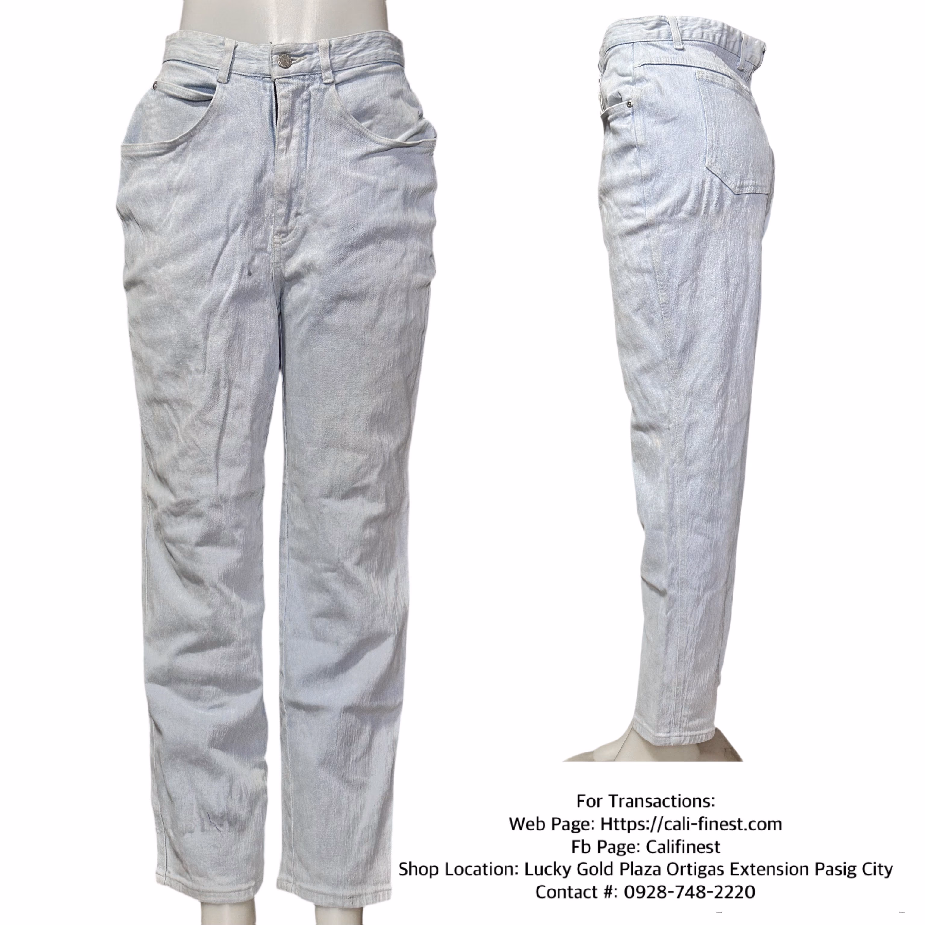 Gloria Vanderbilt Size 30/16W Reg Classic Fit Straight White Leg Denim Jeans for Womens