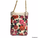 Juicy Couture Rose Print Crossbory Bag with Gold Chain Straps & Heart Lock Charm