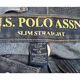 US Polo Assn. Mens Black Denim Slim Straight Jeans