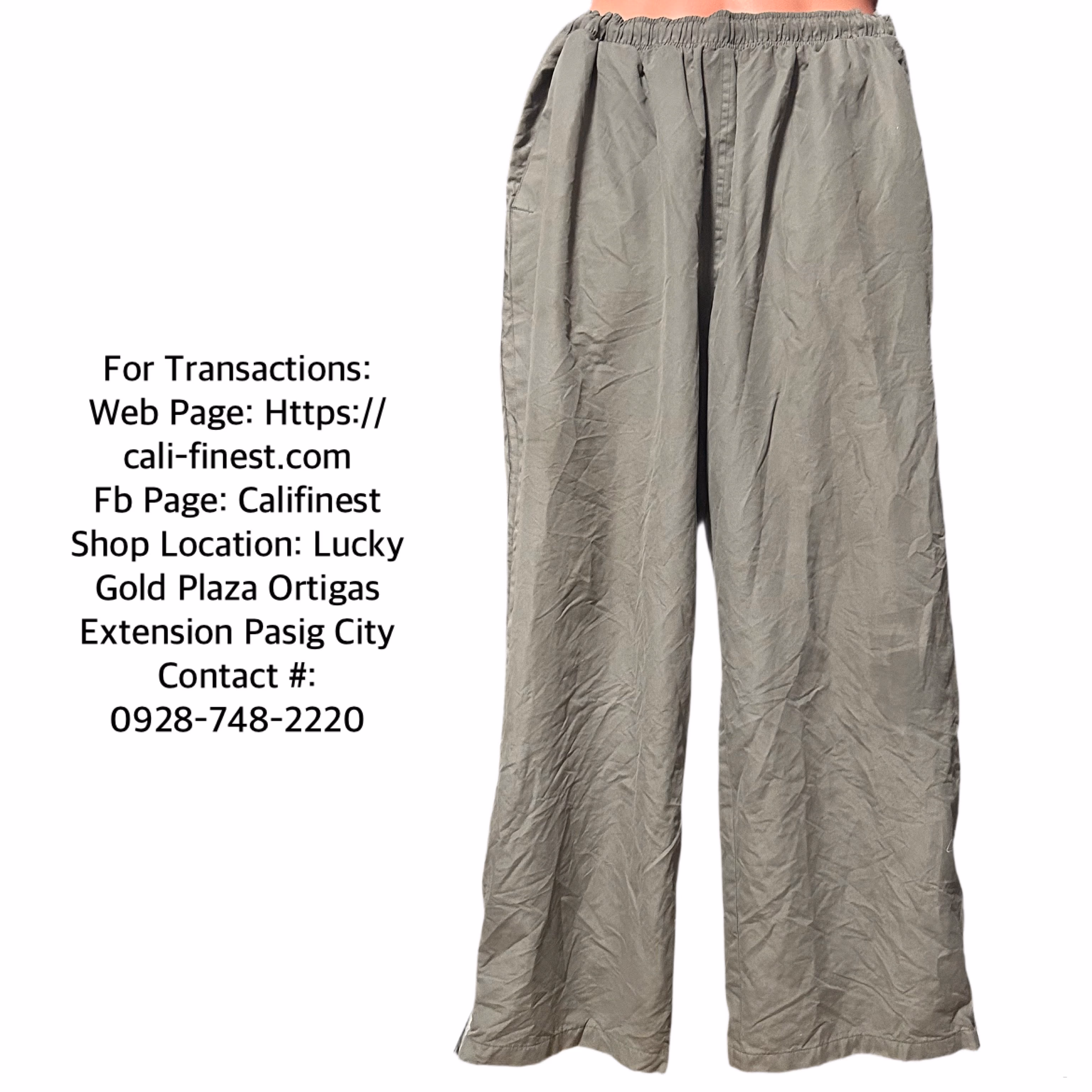 Reebok Mens Gray Wide Leg Track Pants Size XXL