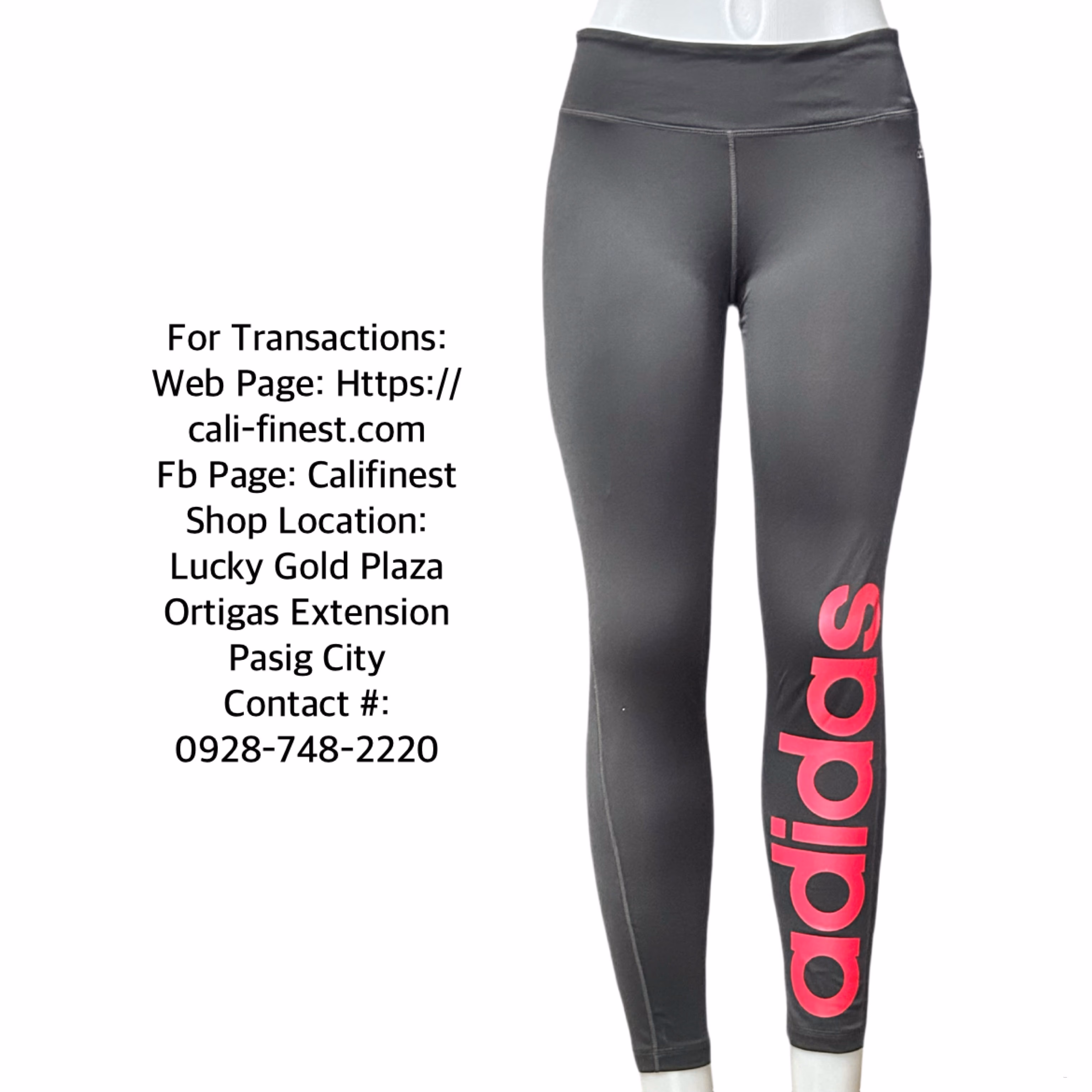 Adidas Women’s Black& Red Linear Logo Solid Tight Leggings