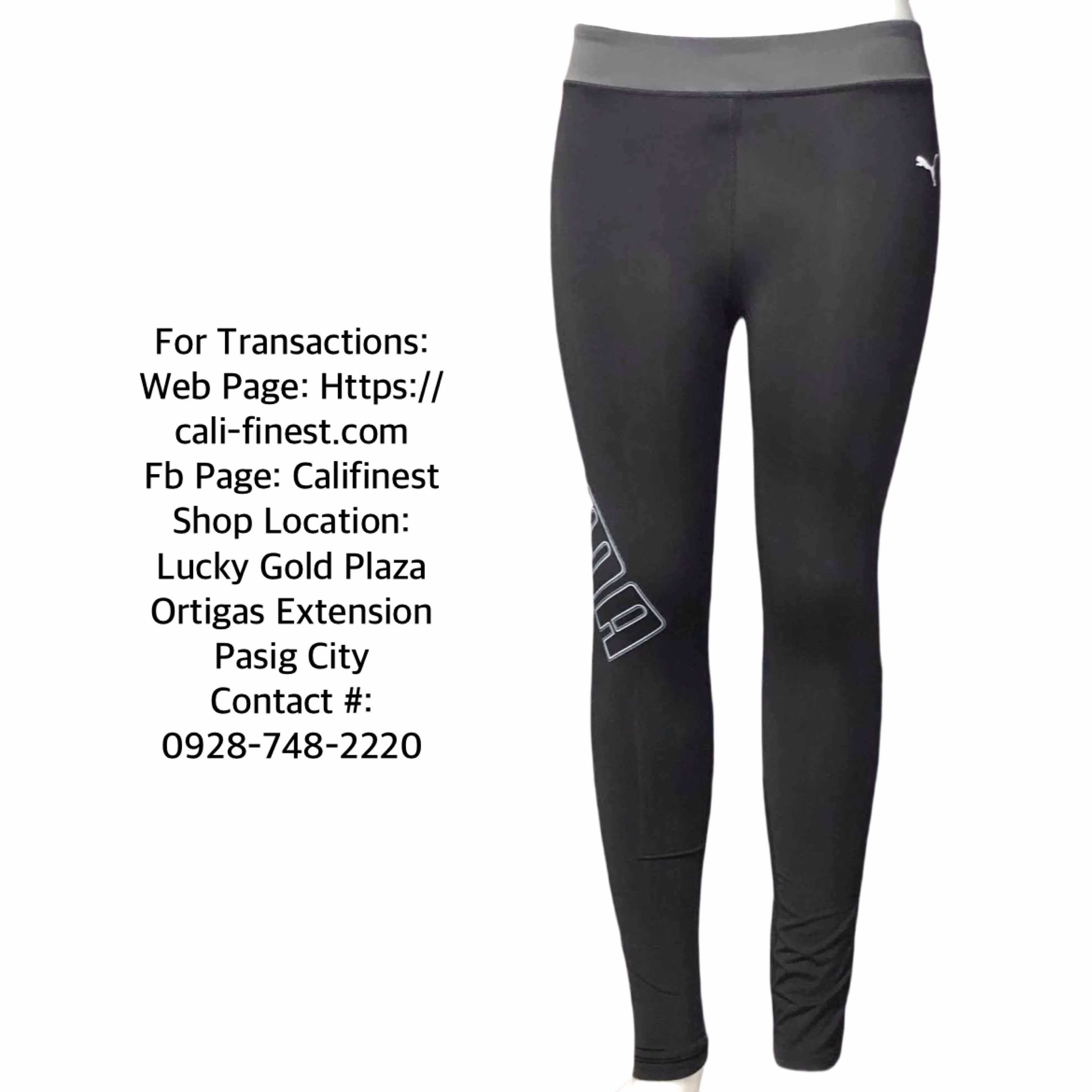Puma Women’s Black Solid Size Large Tights
