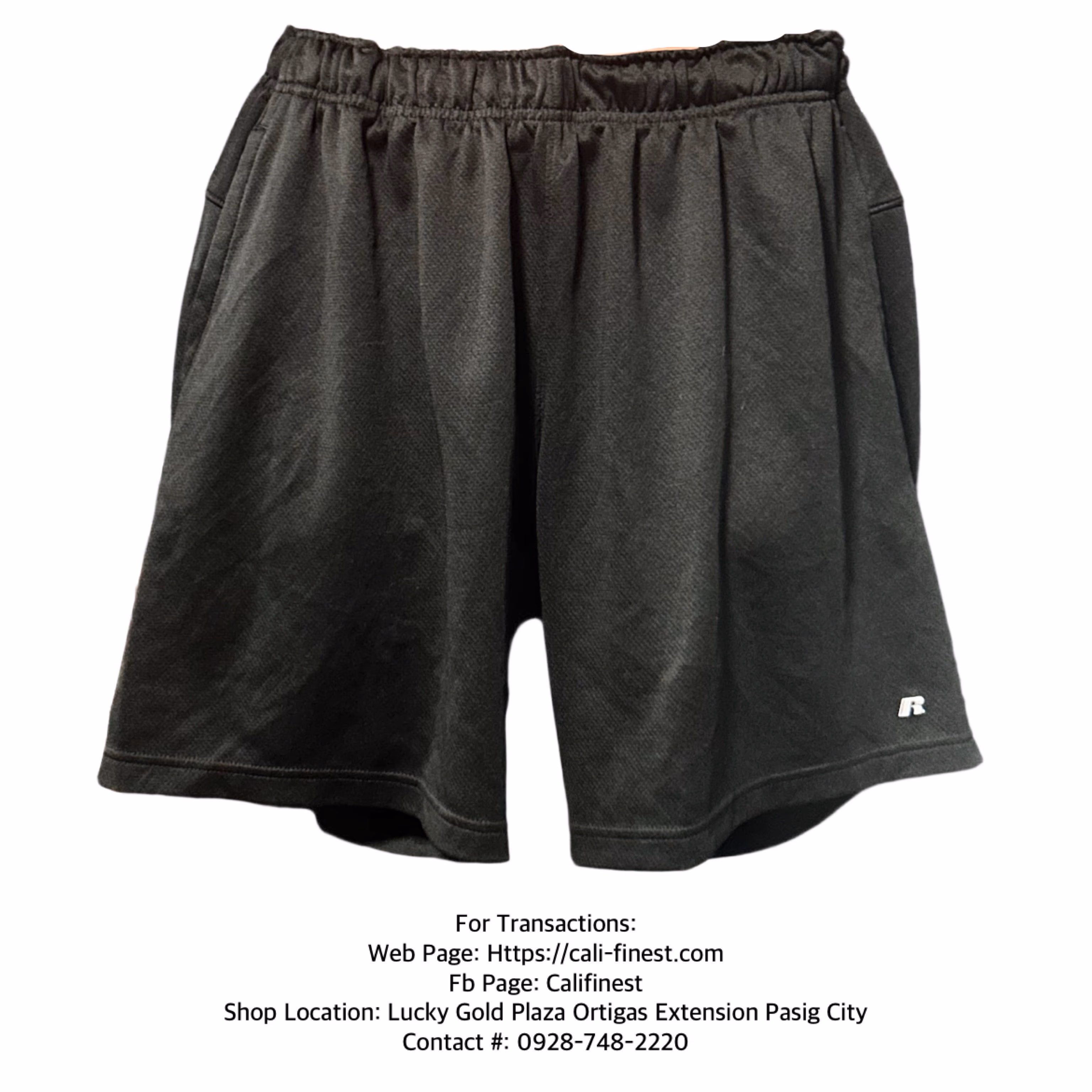 Russell Men’s Athletic Black Knit Short Size Large