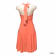 Shein Coral Halter Neck Midi Dress for Womens