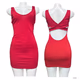 Pauln KC Red Mini Knit Tank Dress Red