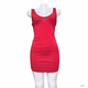 Pauln KC Red Mini Knit Tank Dress Red