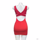 Pauln KC Red Mini Knit Tank Dress Red