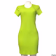 Heart Hips Neon Green Bodycon Dress for Womens Size XL 