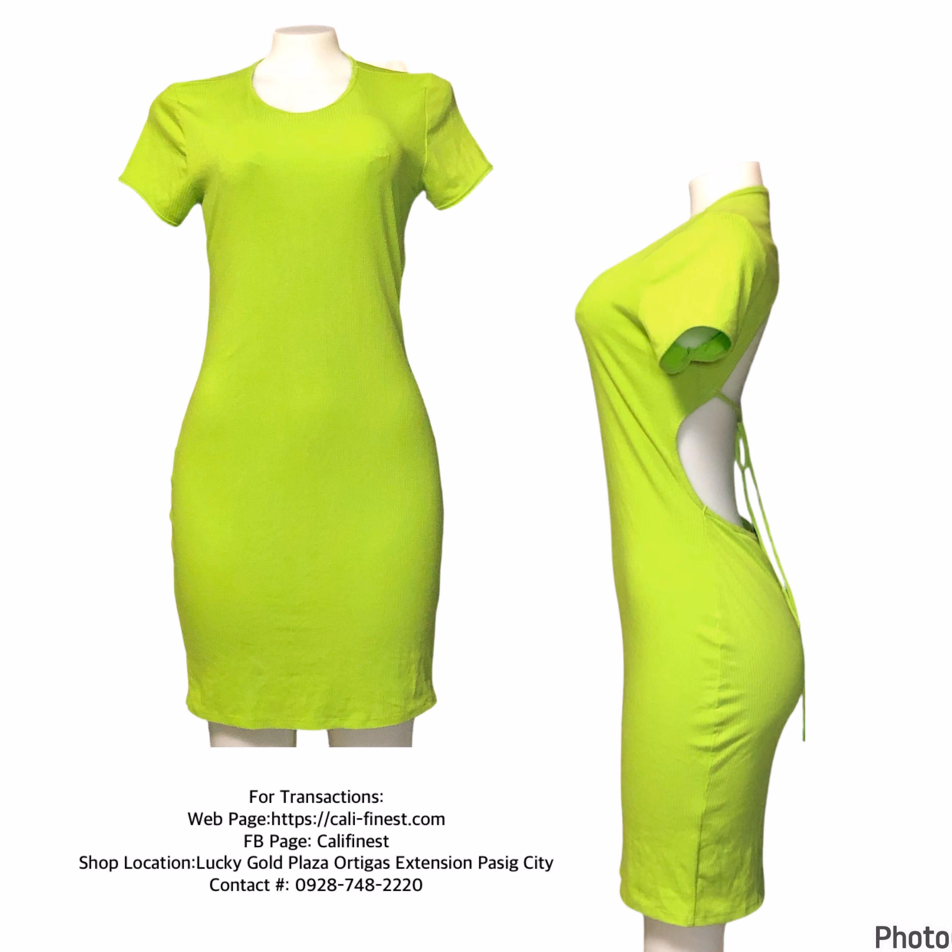 Heart Hips Neon Green Bodycon Dress for Womens Size XL 