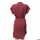 Shein Clasi Roll Up Sleeve Belted High Low Tunic Dress